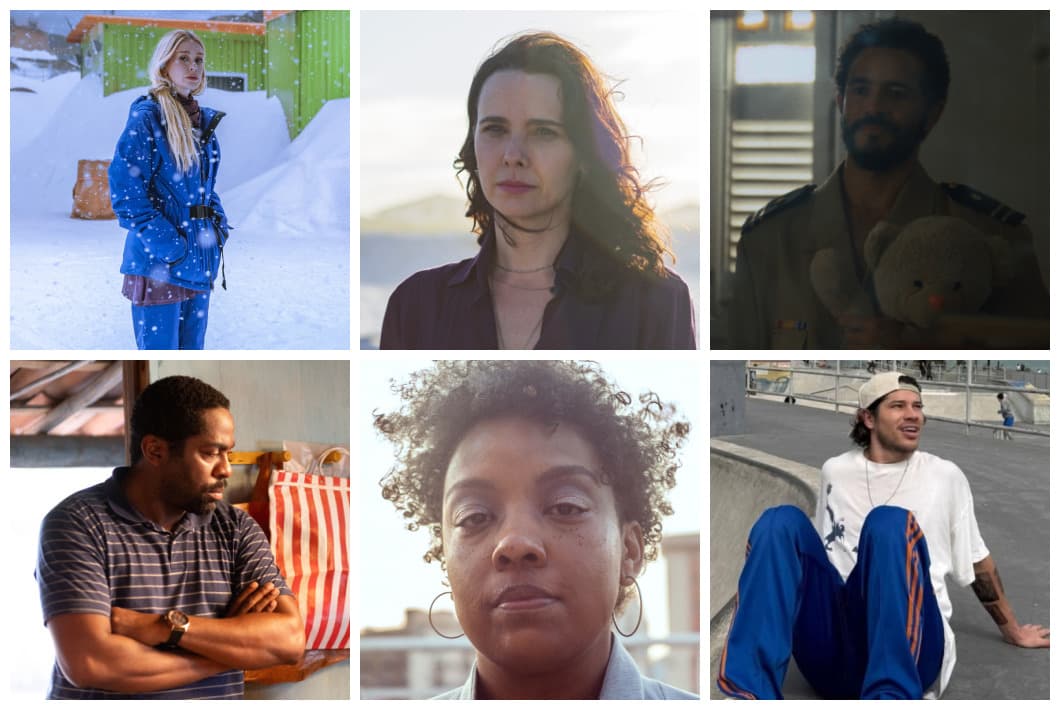 Mosaico de retratos de profissionais do audiovisual confirmados na 54ª edição